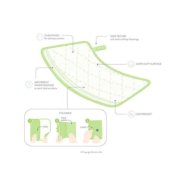 Bambino Mio, On the Move Changing Mat - Lightweight, Foldable and Portable Nappy Changing Mat, Dreamland