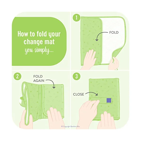 Bambino Mio, On the Move Changing Mat - Lightweight, Foldable and Portable Nappy Changing Mat, Dreamland
