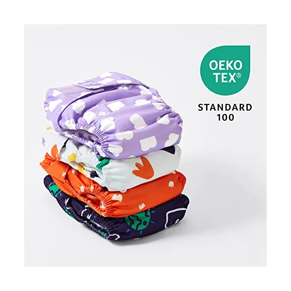 Bambino Mio, Revolutionary Reusable Nappy - Sustainable, Washable, Chemical-Free Eco Nappy from Newborn to Toddler (Roar)