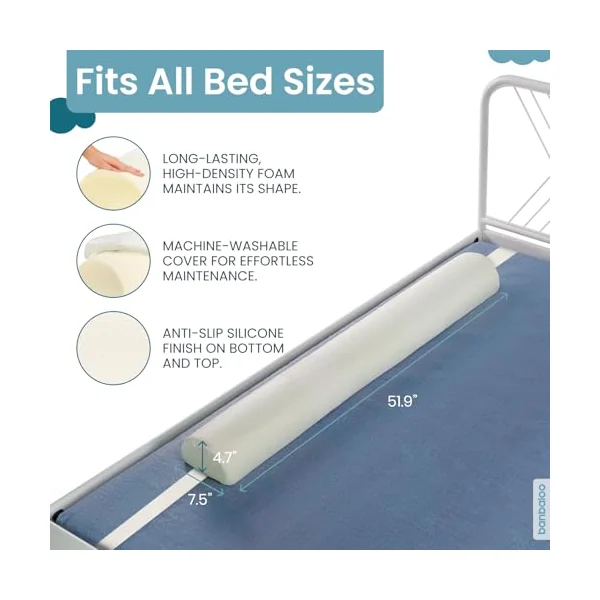 BANBALOO | Toddler Bed Guard - Classic Model | Bed Bumper for Toddlers | Lightweight, Comfortable Bed Barrier | Toddler Safety Bed Guard for Twin, Queen, King Size Beds | Anti-Fall Bed Barriers