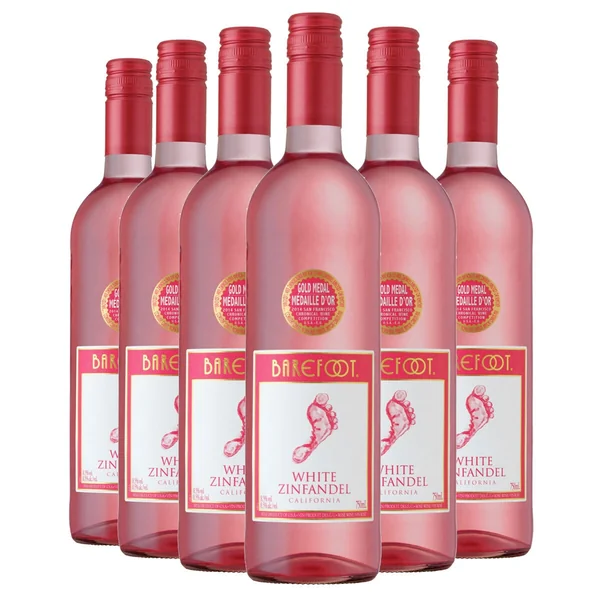 Barefoot White Zinfandel, 6 x 75cl