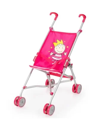 Bayer Design Dolls pushchair, foldable, double wheels, security belt | Doll's pram with integrated safety belt and twin wheels