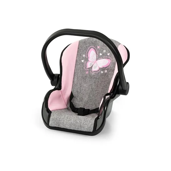 Bayer Pink Dolls Stroller and Swing Set - My First Baby Doll Pram Set | Kids Pushchair for Dolls 46 cm, Swing Carrier, Feeding Accessories, Changing Bag, Basket, Toy Buggy for Girls, Toddler