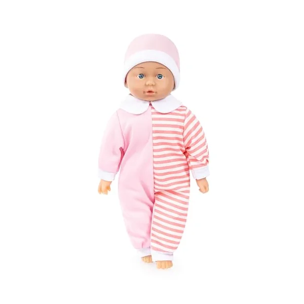 Bayer Pink Dolls Stroller -Doll and Pram Set for 2 Year Old+ Doll Included | Cuddly Baby Dolly 36 cm & Feeding Baby Accessories, My First Foldable Dolls Pushchair, Toy Buggy, for Girls, Toddler
