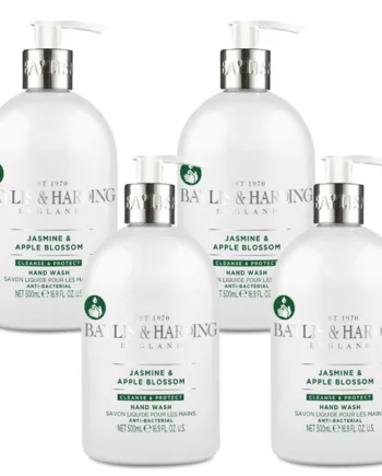 Baylis & Harding Anti-Bacterial Jasmine & Apple Blossom Hand Wash, 4 x 500ml