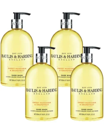 Baylis & Harding Sweet Mandarin & Grapefruit Hand Wash, 4 x 500ml