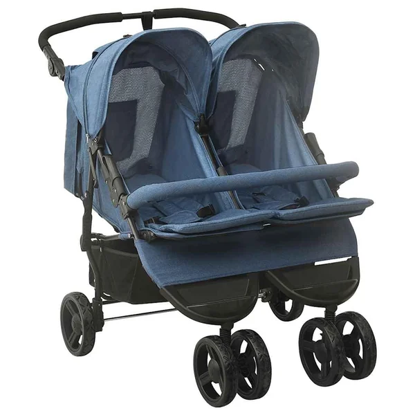 BD - BD Navy Blue Steel Cufflink Trolley