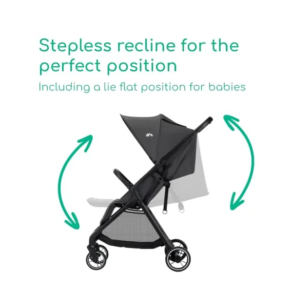 Bebeconfort Azur Duo, Baby Stroller 2-in-1 with Car Seat, Mineral Graphite | 0-3 Years (15 kg), Lightweight & Compact Baby Puschair, Lie-flat Recline, Automatic One Hand Fold, Spacious Basket
