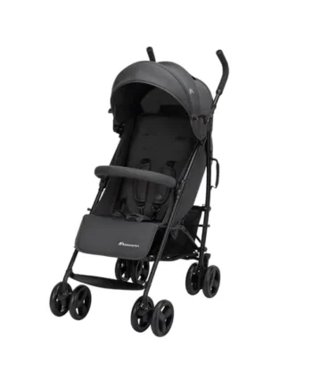Bebeconfort Dusk, Baby Pushchair, 0-4y (0 – 22 kg), from Birth Travel Pushchair, Lightweight (7.9 kg) Compact Stroller, Soft Padded Fabrics, Compact Folding, Shopping Basket, Mineral Graphite