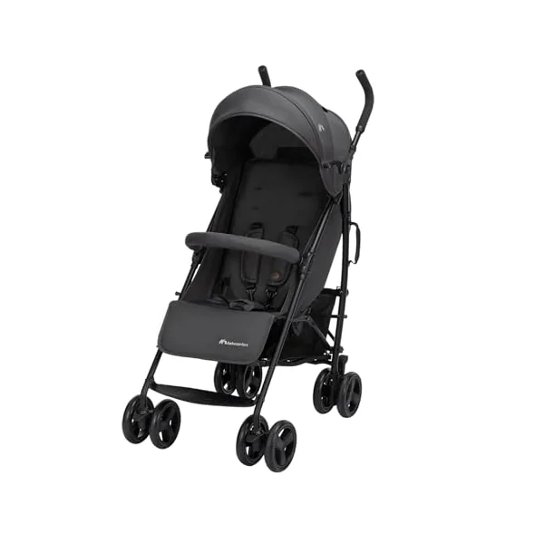 Bebeconfort Dusk, Baby Pushchair, 0-4y (0 – 22 kg), from Birth Travel Pushchair, Lightweight (7.9 kg) Compact Stroller, Soft Padded Fabrics, Compact Folding, Shopping Basket, Mineral Graphite