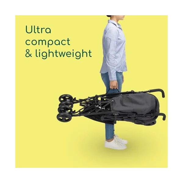 Bebeconfort Dusk, Baby Pushchair, 0-4y (0 – 22 kg), from Birth Travel Pushchair, Lightweight (7.9 kg) Compact Stroller, Soft Padded Fabrics, Compact Folding, Shopping Basket, Mineral Graphite