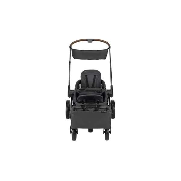 Bebeconfort Helios, Double Pram from Birth, 0-4 Years, 0-22kg, 2 Face-to-face Seats, Large All-Terrain Wheels, Compact Folding, Trolley on Wheels, Protective Canopy, Mineral Graphite