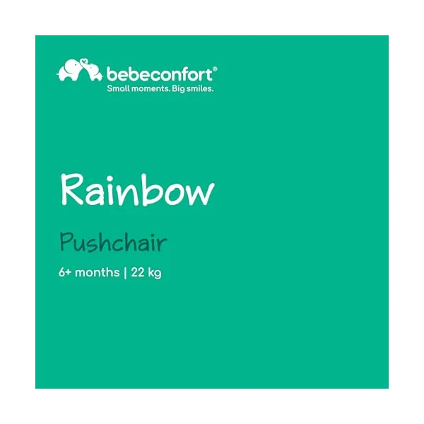 Bebeconfort Rainbow, Lightweight Baby Buggy Stroller, Multi-Position Reclining Stroller, Foldable with Compact Closure, for Children Aged 6 Months - 4 Years, max 22 kg, Travel Buggy, Mineral Green