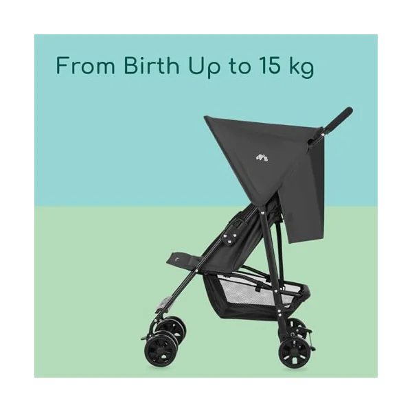 Bebeconfort Snow, Baby Buggy Stroller, 0 Months - 3.5 Years, 0-15 kg, Travel Buggy, Lightweight & Foldable, Mineral Graphite