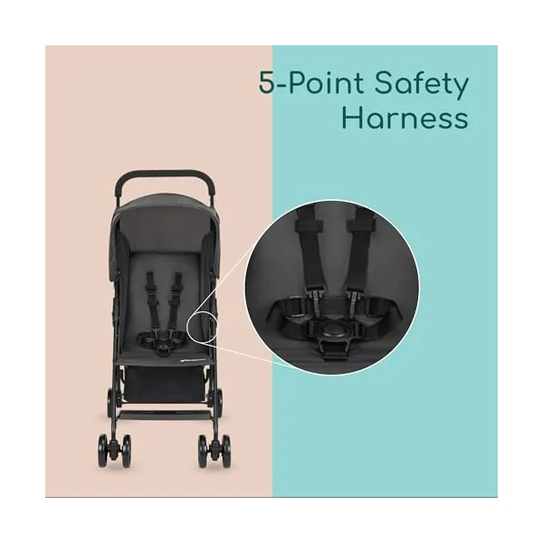 Bebeconfort Snow, Baby Buggy Stroller, 0 Months - 3.5 Years, 0-15 kg, Travel Buggy, Lightweight & Foldable, Mineral Graphite