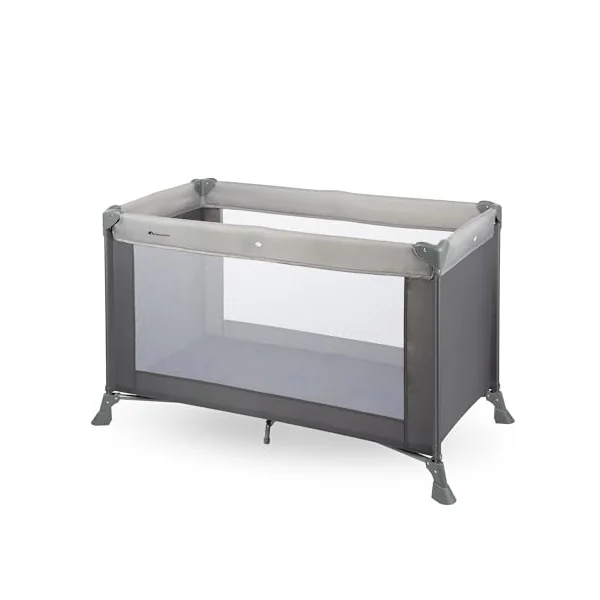 Bebeconfort Soft Dreams, Baby Travel Cot Bed, 0-3 Years (0-15 kg), Lightweight Baby Travel Bed, Wood Fibre & Foam Mattress (60 x 120 cm), Carrying Bag, Compact Umbrella Fold, Grey Mist