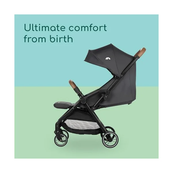 Bebeconfort Sunlite, Baby Pushchair, 0 – 4 Years (max. 22kg), Lightweight Stroller (7.2kg), Lie-Flat Position, Automatic & Compact Fold, One-Hand Recline, Large Basket Storage (5kg), Mineral Graphite