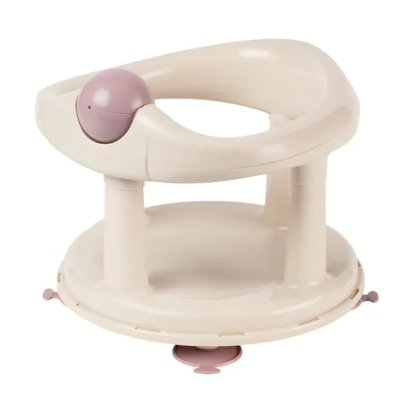 Bebeconfort Swivel Bath Seat, 6 - 12 months, Max. 10 kg, Child Bath Support Seat, Non-Slip, Ergonomical, Suction Cups, Beige