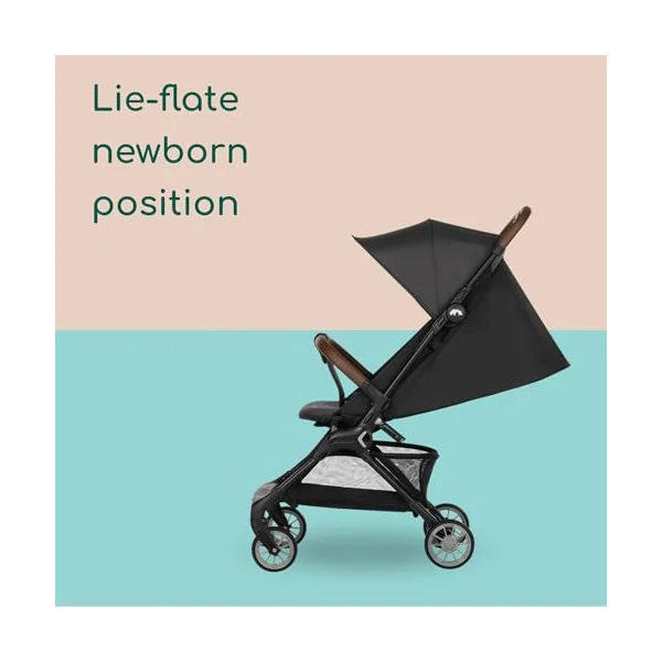 Bebeconfort Zephir, Compact Baby Pushchair, 0-4 Years (up to 22 kg), Lightweight Travel Stroller (5.6kg), Fits Airplane Cabin, Lie-Flat & Reclinable Seat, Storage Basket, Mineral Graphite