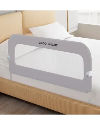 Bed Guard Rail for Toddlers - 47" Adjustable Heights & Folding up Portable Bed Railing for Baby - Toddler Bed Rails Guard for Crib, Twin, Bunk,Full Size, Queen & King Bed(Grey)