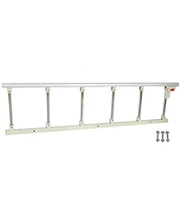 Bed Guard Rail,Thickened Stainless Steel White Bed Guard for Toddler Bed,Foldable Anti-fall Nursing Bed Rails for Elderly 146 * 40cm(Size:6-speed bed rails guard)
