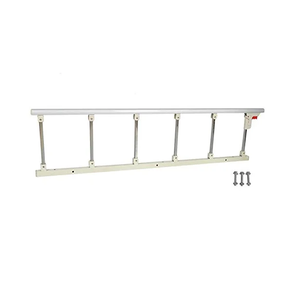 Bed Guard Rail,Thickened Stainless Steel White Bed Guard for Toddler Bed,Foldable Anti-fall Nursing Bed Rails for Elderly 146 * 40cm(Size:6-speed bed rails guard)