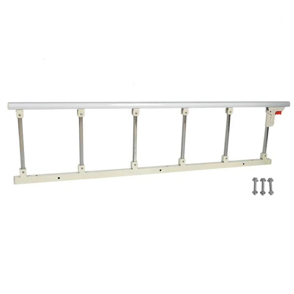 Bed Guard Rail,Thickened Stainless Steel White Bed Guard for Toddler Bed,Foldable Anti-fall Nursing Bed Rails for Elderly 146 * 40cm(Size:6-speed bed rails guard)