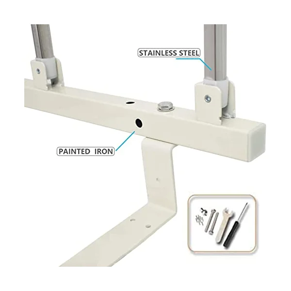 Bed Rail, Foldable Portable Bed Safety Rail, Handicap Safety Folding Handrail Swing Grab Bar Home Care Assistance Devices Bed Rails Guard for Elderly Assist Handle
