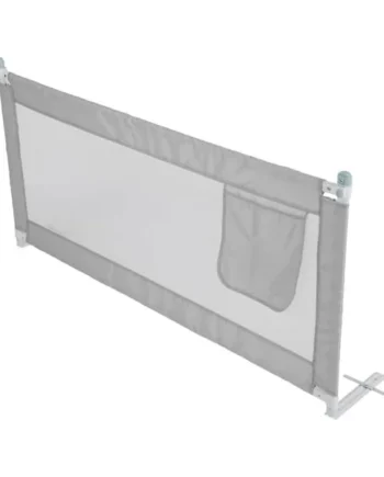 Bed Rail for Single Bed, 150cm x 80cm Foldable Toddler Bed Guard with Storage Pocket, Easy to Install Safety Rail for Kids Children (Grey, 150cm)