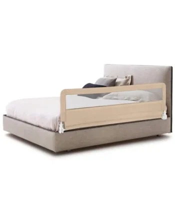Bed Rail for Toddlers, 180CM Extra Long, Portable Safety Bed Guardrail w/Double Safety Child Lock, Foldable Baby Bed Rail Guard, Fit King & Queen Full Twin Size Bed Mattress (Beige)