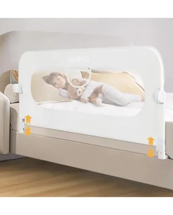 Bed Rail for Toddlers,Swing Down Kids Beds Rails Guard for Twin,Full,Queen,Bunk Size Bed,Extra Tall Child Beds Rail Guard with Reinforced Anchor Safety System