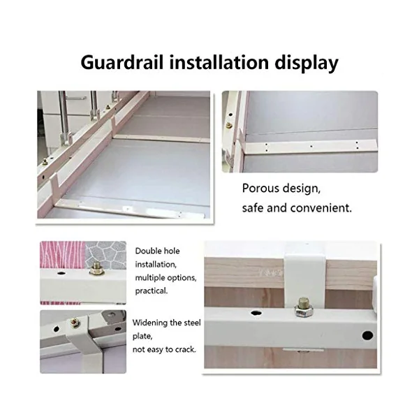 Bed Rail Guard For Elderly, Adults Assist Foldable Handle Handicap, Safety Bed Railing Metal Grip Bumper Bar 95 * 38cm