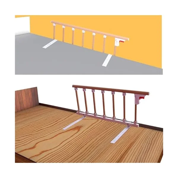 Bed Rail Guard Safety Side for Elderly Foldable, Adults Assist Handle Handicap Bed Railing Hospital Metal Grip Bumper Bar (Color : A)