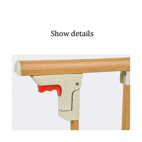 Bed rail guardrail Safety side hospital Safety auxiliary handle Folding Bedside armrest bumper, Suitable for The elderly adult Toddler (Color:Yellow, Size:103x52cm)