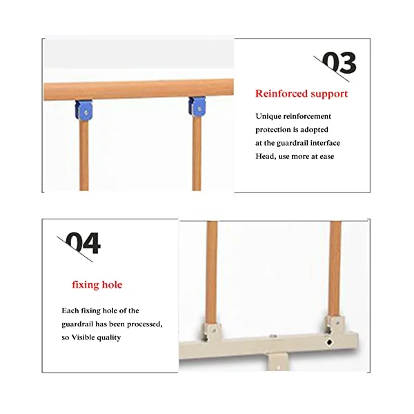 Bed Rail Safety Side Guard,Bed Rails for Elderly,Hospital Safety Fold Down Rails,Assist Handle Handicap Bed Railing,Adults Seniors Assist Bar Bed Guard,62cmx40cm/24.40x15.74in