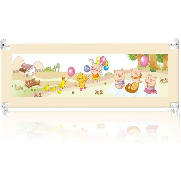 Bed Rails Extra Long Safety Guardrail With Storage Bag Sleep Mesh Crib Rail For Toddlers, Vertical Lifting (Color : C, Size : 1.5m)
