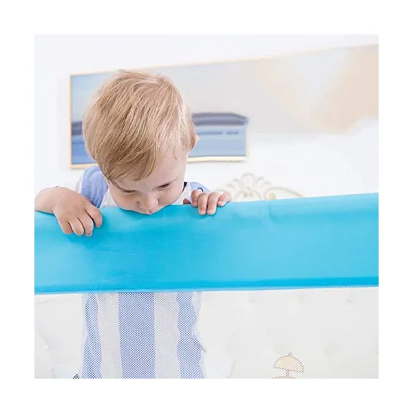 Bed Rails Extra Long Safety Guardrail With Storage Bag Sleep Mesh Crib Rail For Toddlers, Vertical Lifting (Color : C, Size : 1.5m)