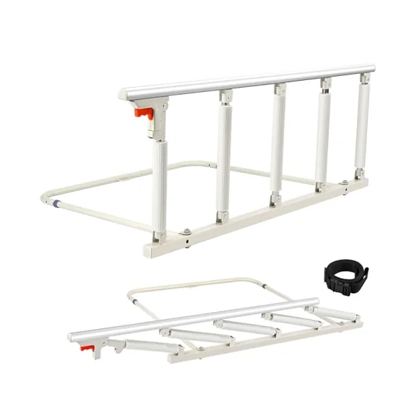 Bed Rails for Elderly Adults Safety, Foldable Bed Safety Rail for Elderly, Bedside Assist Rail Handle for Most Beds, Fall Prevention Safety Hand Guard Grab for Seniors & Surgery Patients