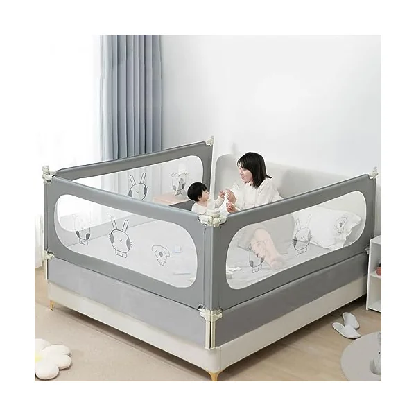 Bed Rails for Toddlers, Toddler Bed Rail, Baby Bed Rail Guard, Kids Bed Rails & Rail Guards, Baby Bed Rail Guard for End of Bed, with Double Safety Lock (1.8m)