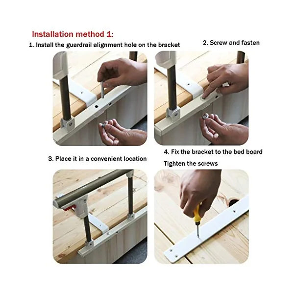Bed Side Handrail Bed Rails Hospital Safety Assist Handle Folding Bedside Grab Bar Bumper Bed Guard Rails For Elderly Adults Toddler(Size : 95x40cm) Safety Assisting Rails