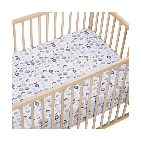 Bedtime Originals Celestial Moon/Stars 2-Pack Fitted Crib/Toddler Sheet Set