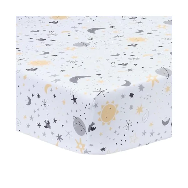 Bedtime Originals Celestial Moon/Stars 2-Pack Fitted Crib/Toddler Sheet Set