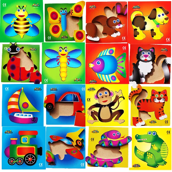 Beginners Tray Puzzles - Set of 16