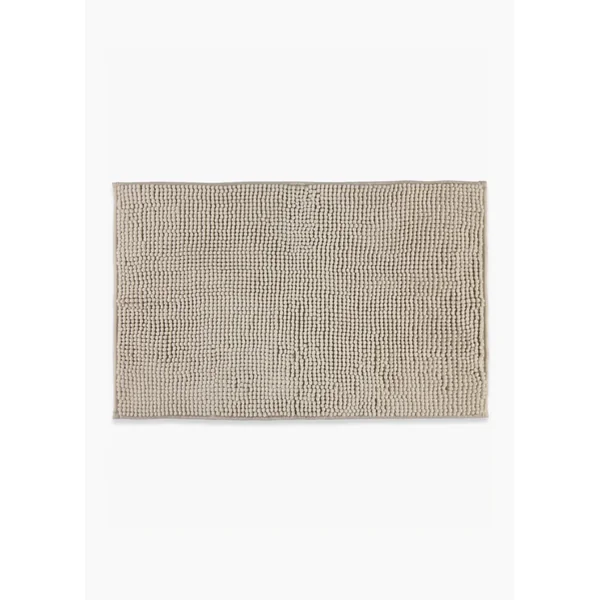 Beige Chenille Bath Mat