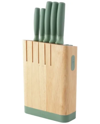 BergHOFF Leo Forest 6 Piece Knife Block Set - Green