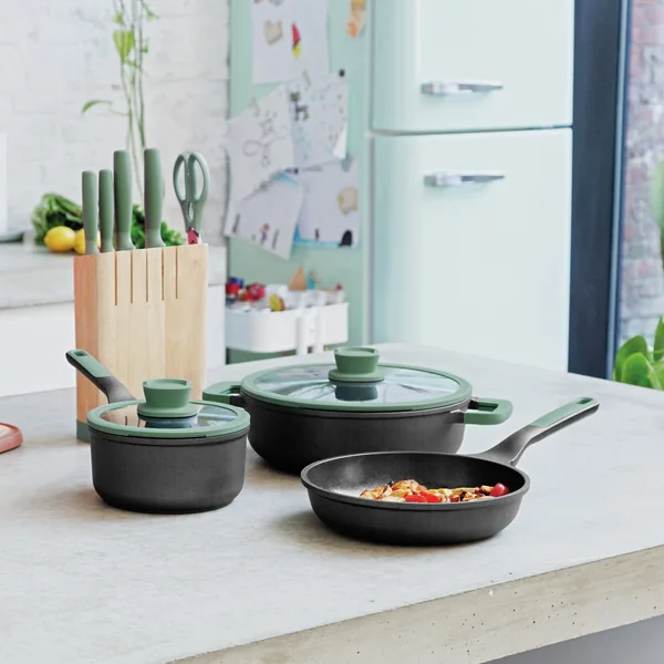 BergHOFF Leo Forest 6 Piece Knife Block Set - Green