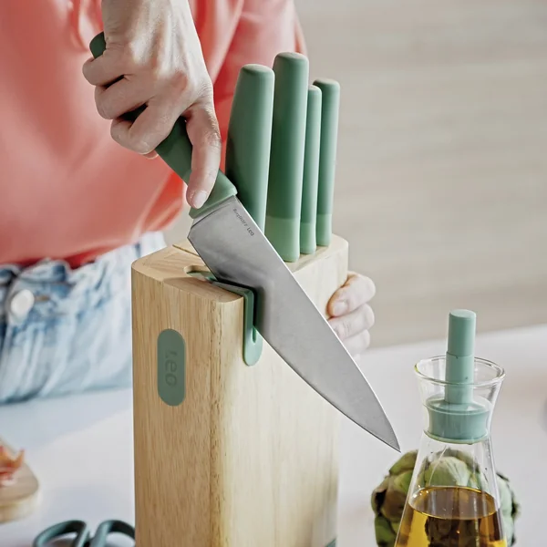 BergHOFF Leo Forest 6 Piece Knife Block Set - Green
