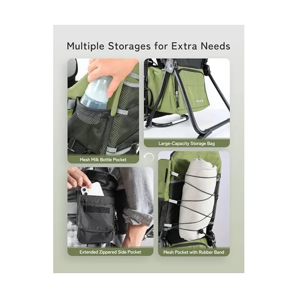besrey Baby Backpack Carrier Army Green