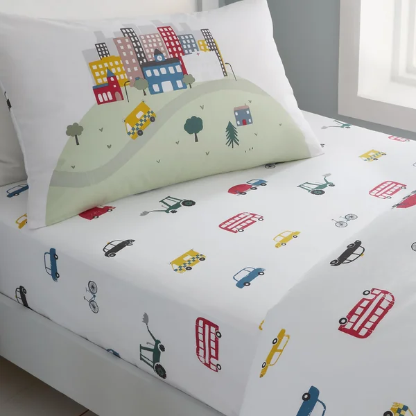 Bianca Transport Cotton Junior Fitted Sheet White