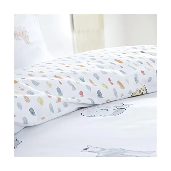 Bianca Zoo Animals Cotton Junior Cotton Duvet Cover Set with Pillowcases White
